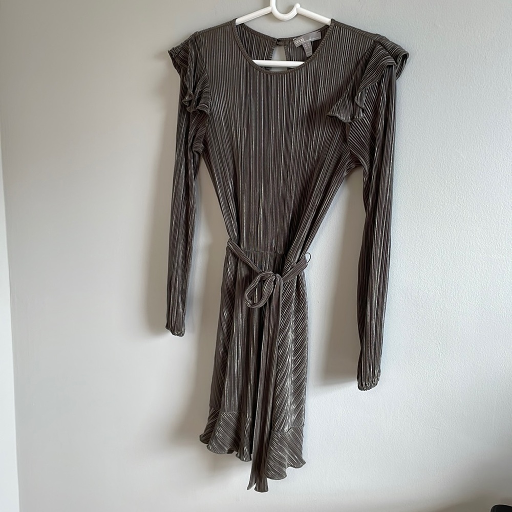 Asos metallic a line dress